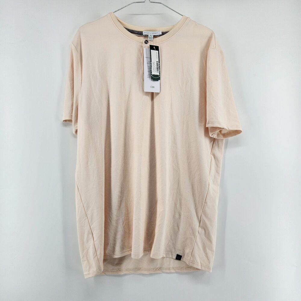 Threads 4 Thought‎ Men's Large Off-White Luxe Jersey Henley NWT